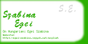 szabina egei business card